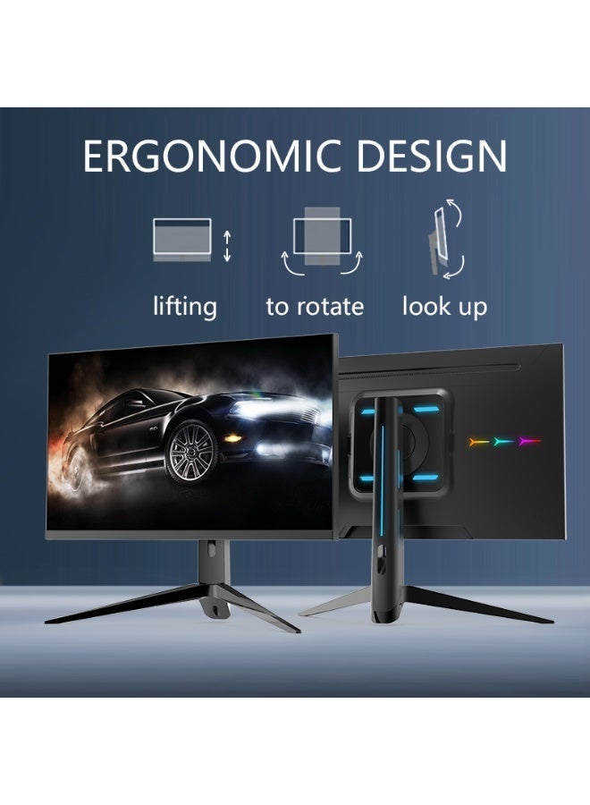 27 Inch 2K Gaming Monitor 180Hz, 2560×1440p, 1ms Response, AMD FreeSync IPS, HDMI/DP, Built-in Speakers, Low Blue Light, Flicker-Free, RGB Backlight, Ideal for Gaming & Work, Lifting & Rotating Stand - Image 5